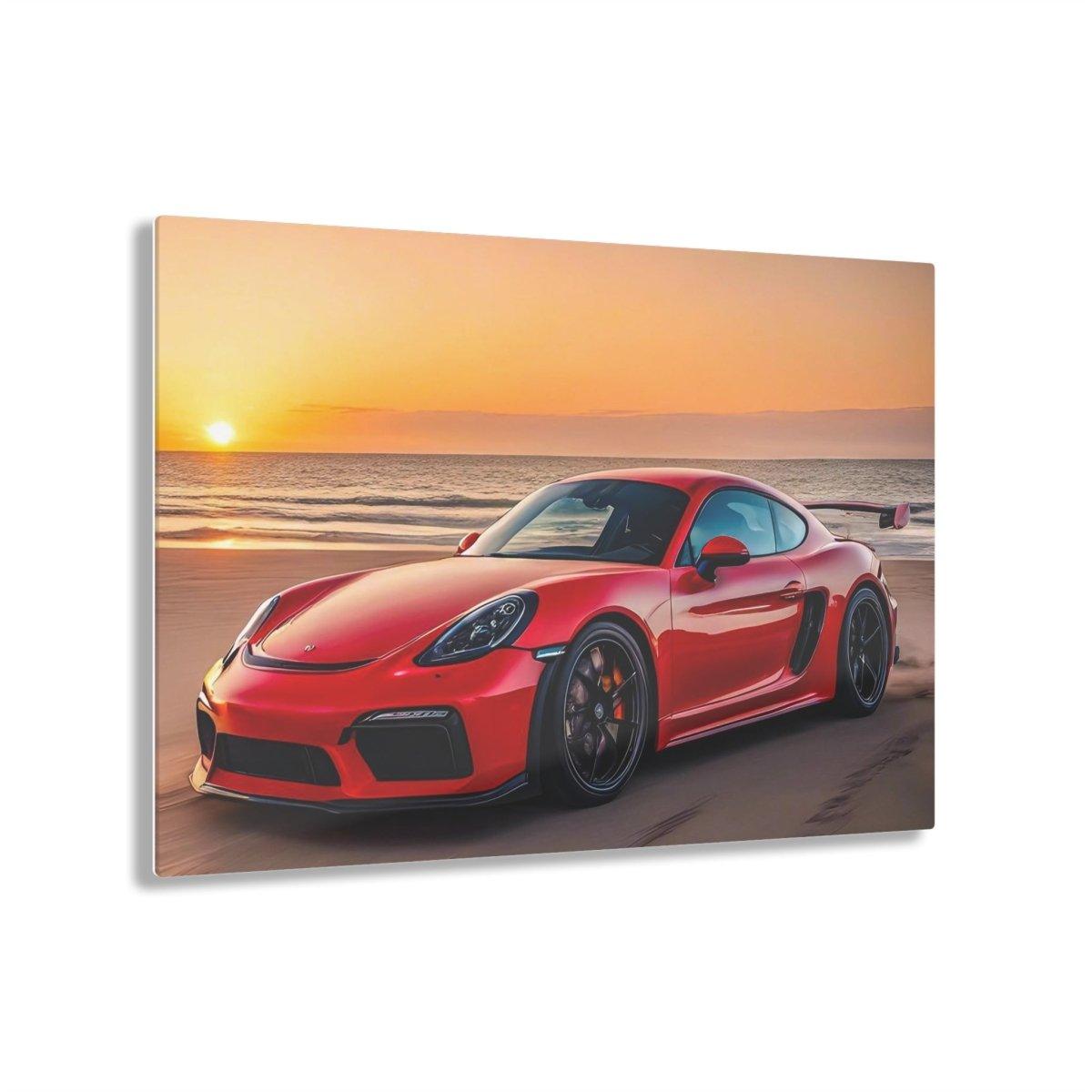 Porsche 718 Cayman GT4 RS Sunset Acrylic Print - Exclusive One-Off Wall Art - Made in USA - AI Print Spot