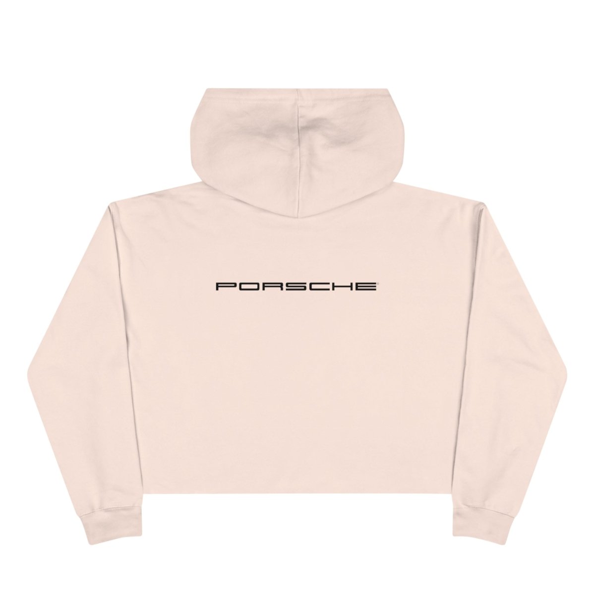 Porsche Crest Crop Hoodie for Women by Lane Seven - Chic Pullover in Black, White, & Pink with Ultra Tight-Knit Fleece - Hoodie - AI Print Spot