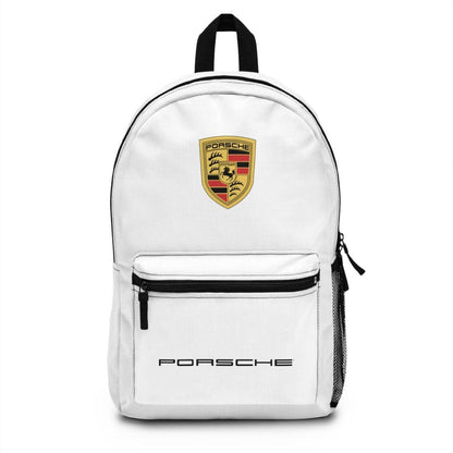 Porsche Crest Elegance Backpack in White - AI Print Spot