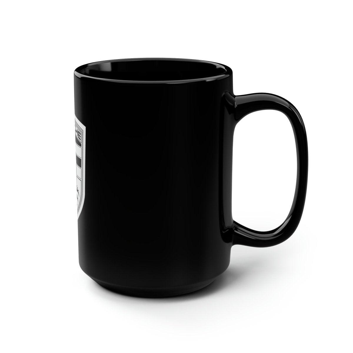 Porsche Crest Noir Chic 15oz Coffee Mug - Custom Printed - AI Print Spot