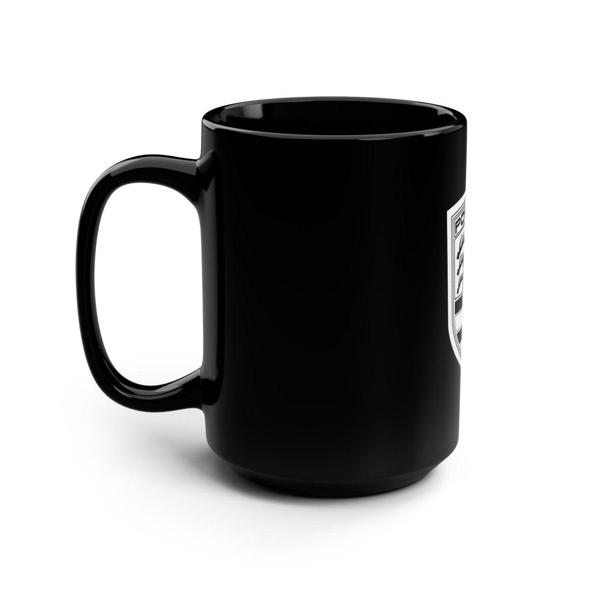 Porsche Crest Noir Chic 15oz Coffee Mug - Custom Printed - AI Print Spot