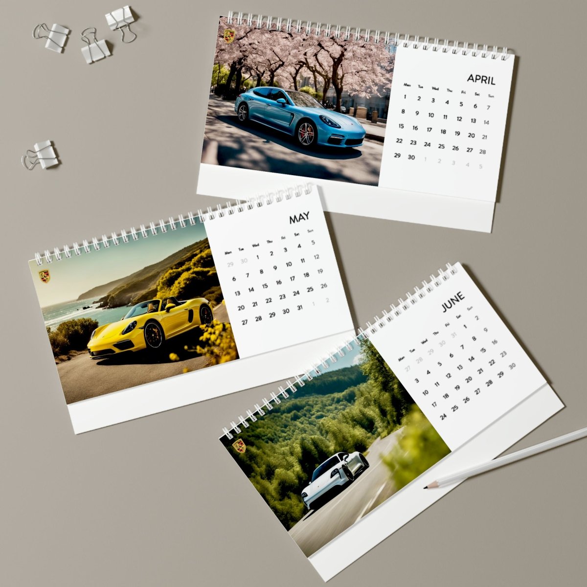 Porsche Elegance: A Year in Motion 2024 Calendar - Celebrate the Seasons with Iconic Porsche Models in Stunning Monthly Imagery - AI Print Spot - Calendar