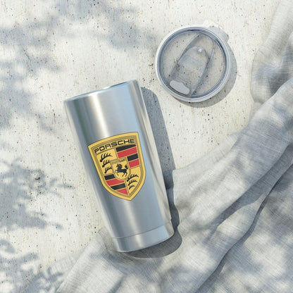 Porsche Full Color Crest + PORSCHE Logo Vagabond 20oz Tumbler - AI Print Spot