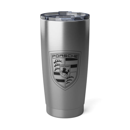 Porsche Transparent Black Crest + PORSCHE Logo Vagabond 20oz Tumbler - AI Print Spot - Mug