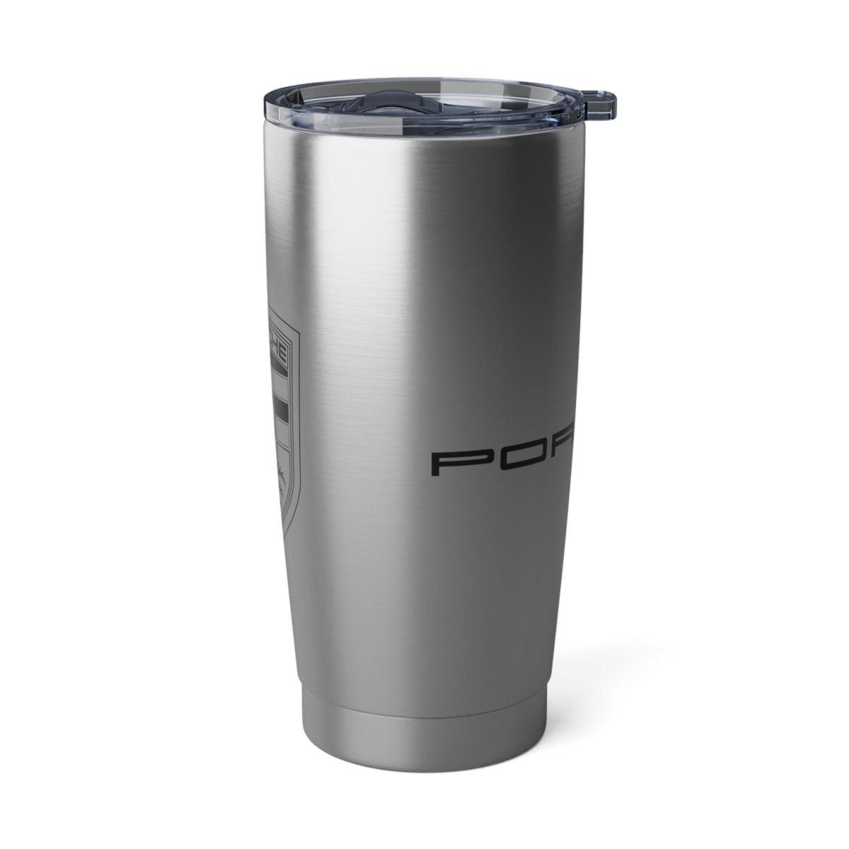 Porsche Transparent Black Crest + PORSCHE Logo Vagabond 20oz Tumbler - AI Print Spot