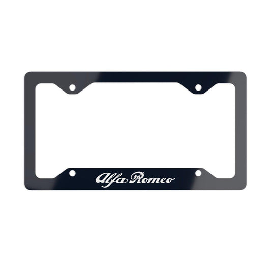 Script Alfa Romeo: Metal License Plate Frame (Alfa 2023 F1 Livery Black ) - Custom, Personalized - AI Print Spot