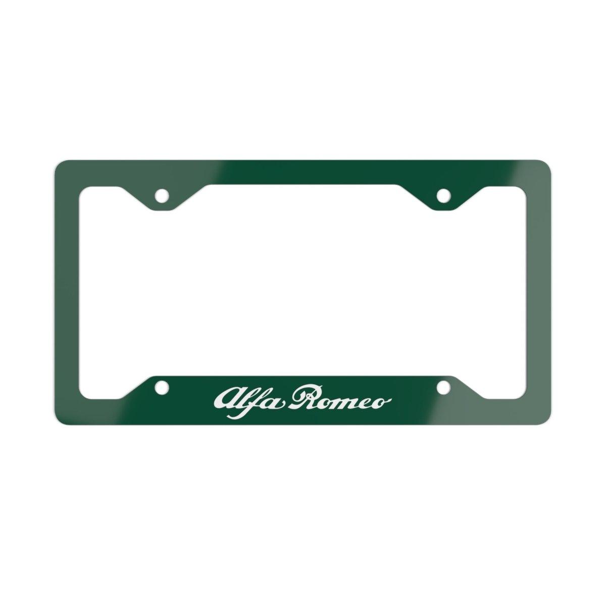 Script Alfa Romeo: Metal License Plate Frame (Alfa 2023 F1 Livery Green ) - Custom, Personalized - AI Print Spot