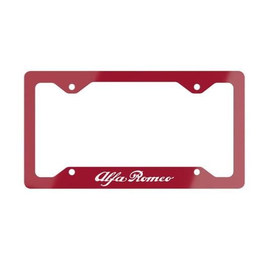 Script Alfa Romeo: Metal License Plate Frame (Alfa 2023 F1 Livery Red ) - Custom, Personalized - AI Print Spot