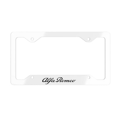 Script Alfa Romeo: Metal License Plate Frame (Alfa White) - Custom, Personalized - AI Print Spot