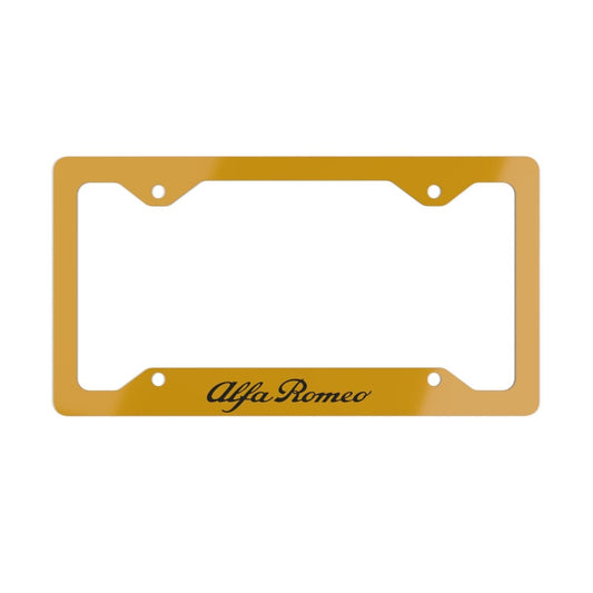 Script Alfa Romeo: Metal License Plate Frame (Ocra GT) - Custom, Personalized - Accessories - AI Print Spot