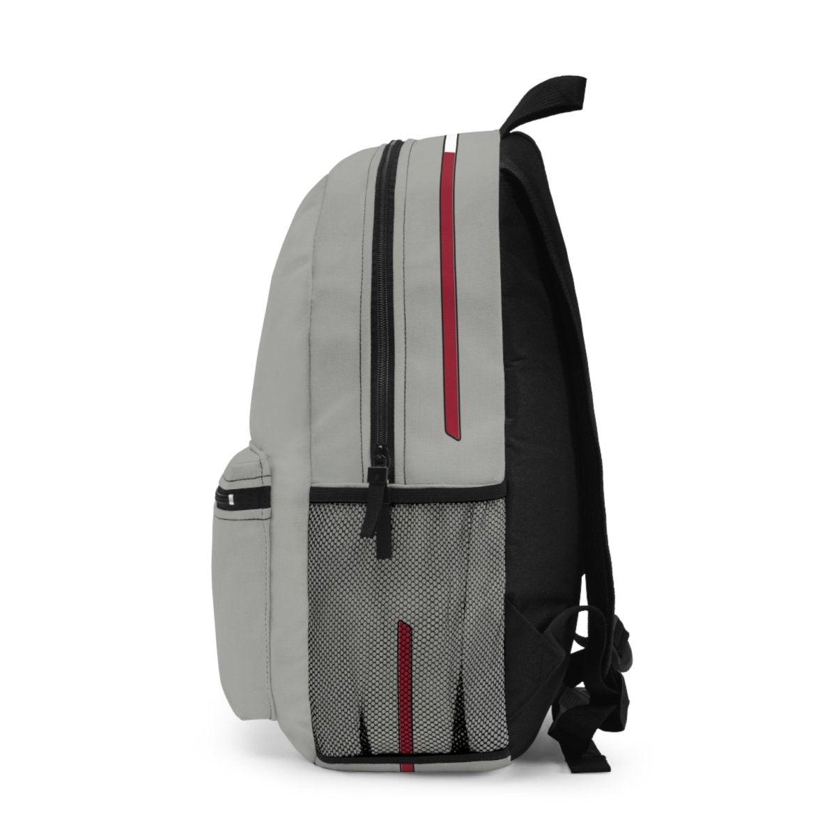 Silverstone Gray Alfa Romeo Racing Quadrifoglio Backpack - Custom, Personalized - AI Print Spot