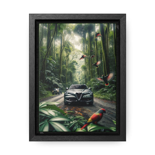 Vibrance Velocity - Alfa Romeo Stelvio Quadrifoglio Rainforest Adventure - Vertical Canvas Print - Custom, Personalized - Canvas - AI Print Spot