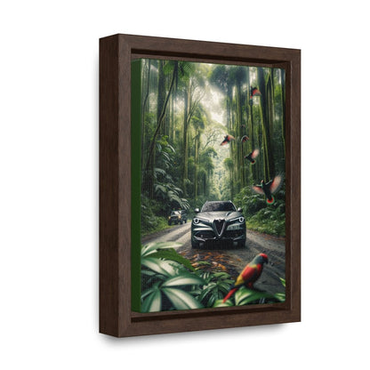Vibrance Velocity - Alfa Romeo Stelvio Quadrifoglio Rainforest Adventure - Vertical Canvas Print - Custom, Personalized - Canvas - AI Print Spot